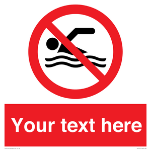 Custom prohibition no swimming